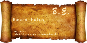 Bocsor Edina névjegykártya